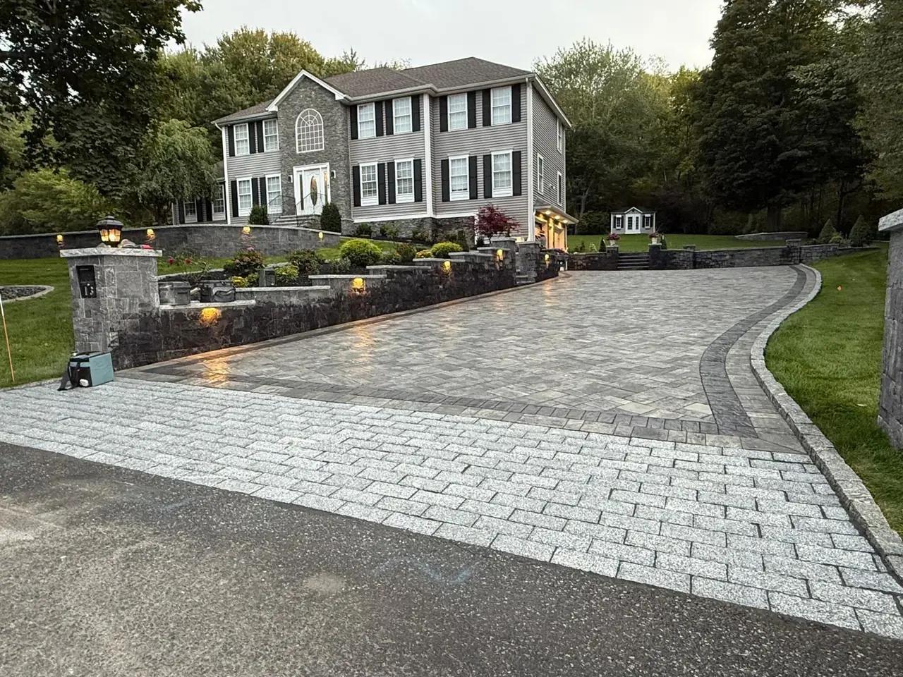 Completed hardscaping project by Br Construction Corp