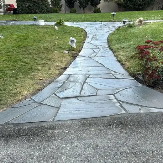 Flagstone Patios project by Br Construction Corp