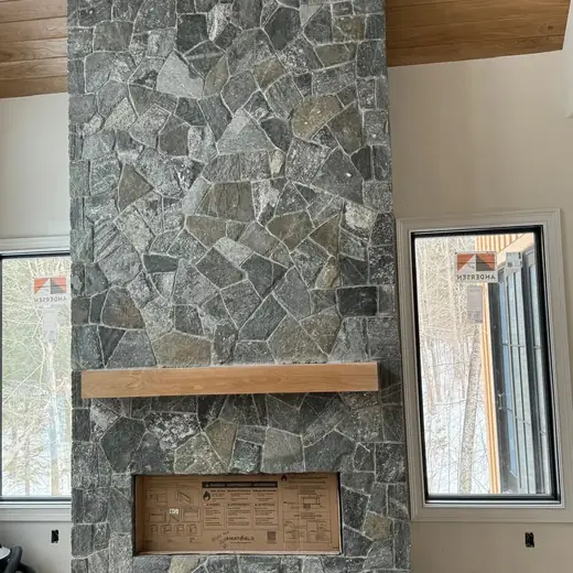 Stone Fireplace project by Br Construction Corp